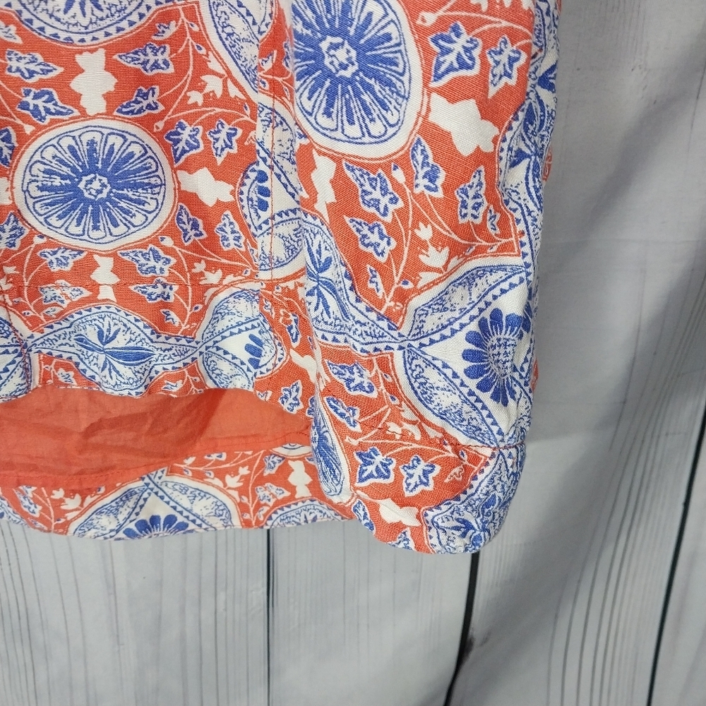 Maeve Halter Slim Mini Dress Anthropologie Button Printed V Neck - Picture 5 of 14